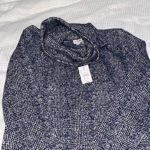 Heather Cloud & Navy Plaid Fleece Pullover